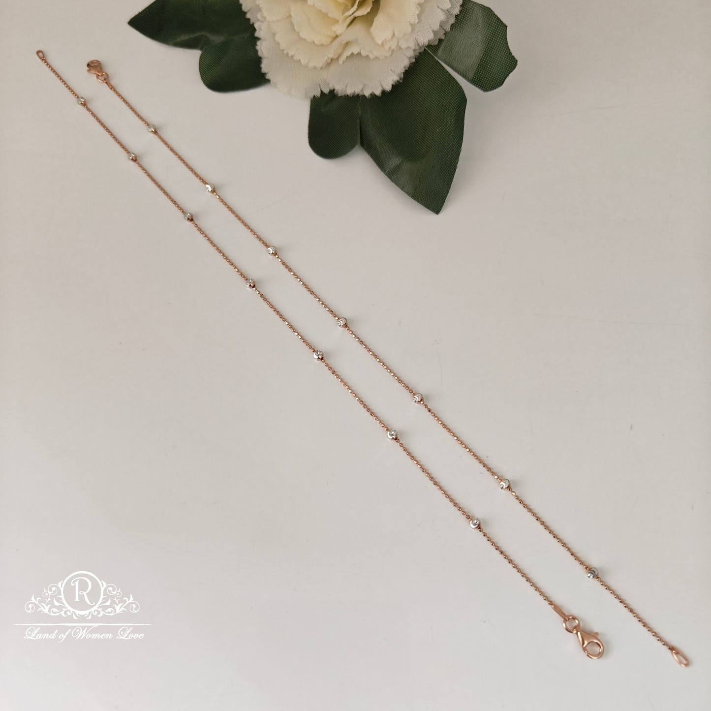 earrings 92.5 silver simple and cute earrings rose gold polish anklets - rc061m1280 92.5 silver ramala jewelry / ramala collections