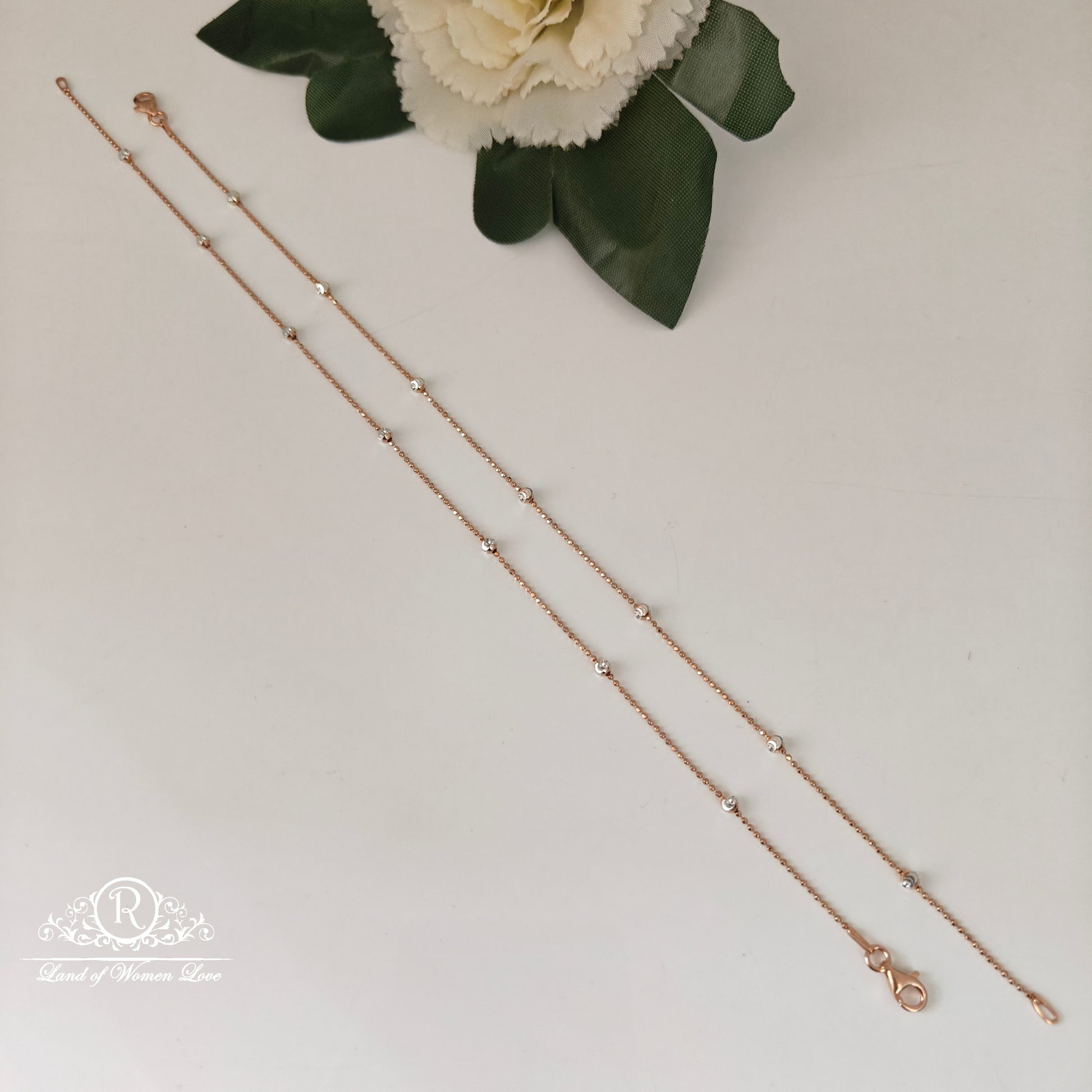 earrings 92.5 silver simple and cute earrings rose gold polish anklets - rc061m1280 92.5 silver ramala jewelry / ramala collections