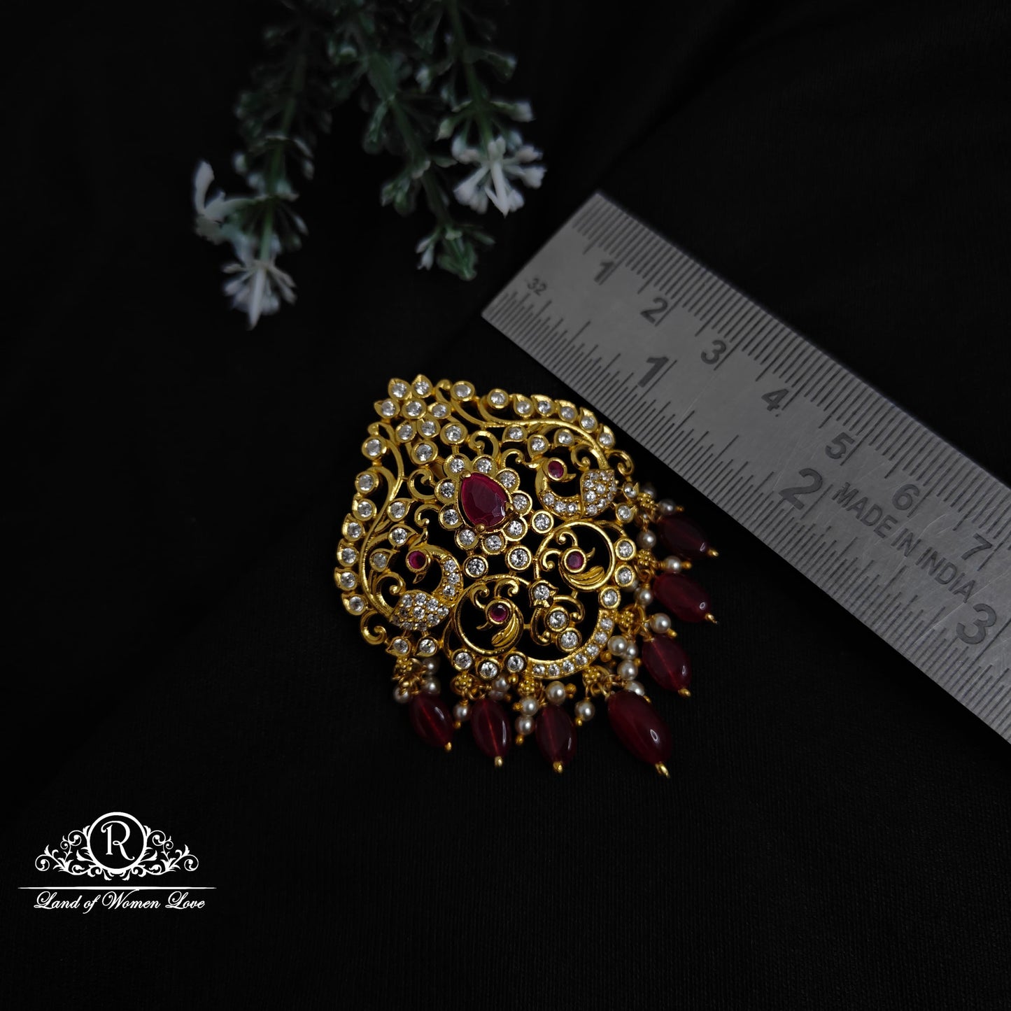 Silver peacock pendant -RCM1091