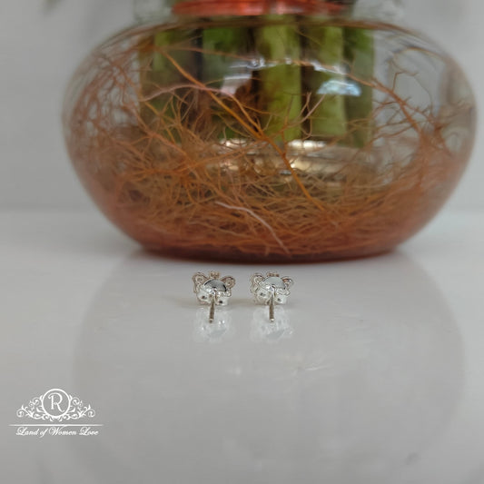 Silver owl desgin kids earrings-RCHS33-10