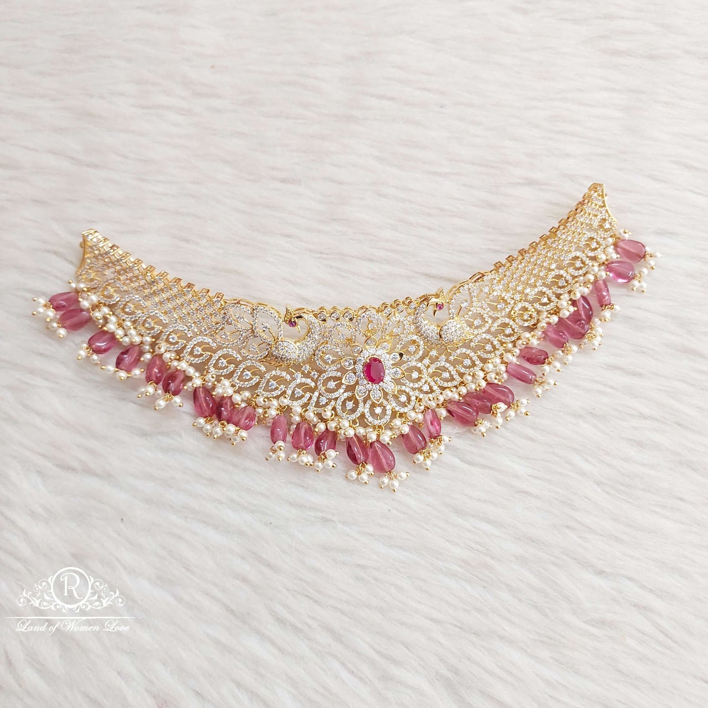 Silver CZ-Stones Chocker-S855