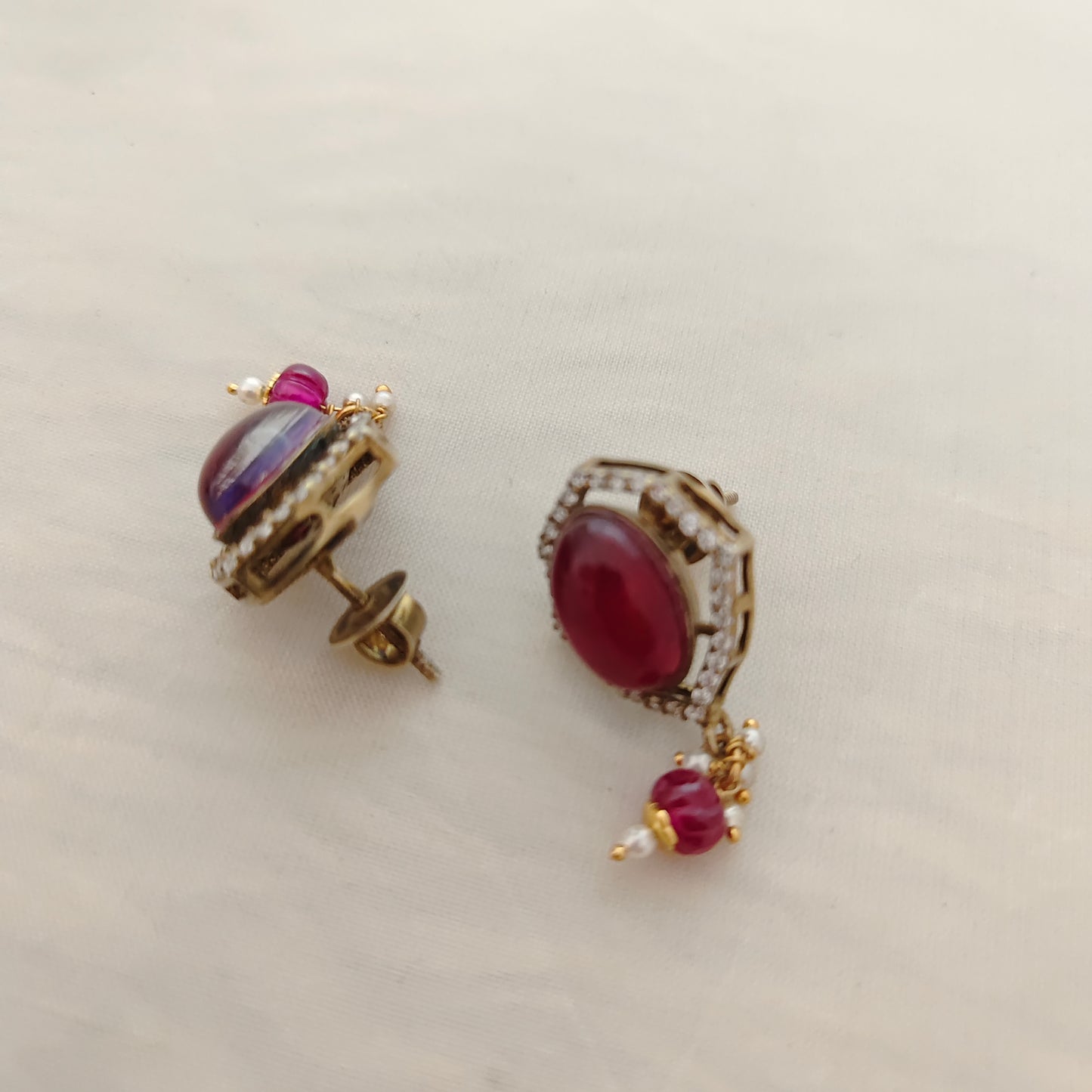 Silver victorian earrings -RCP082