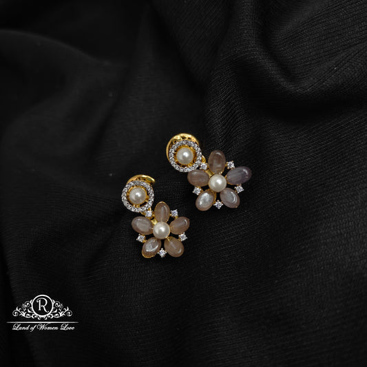 Silver gem stone necklace-RCCP256