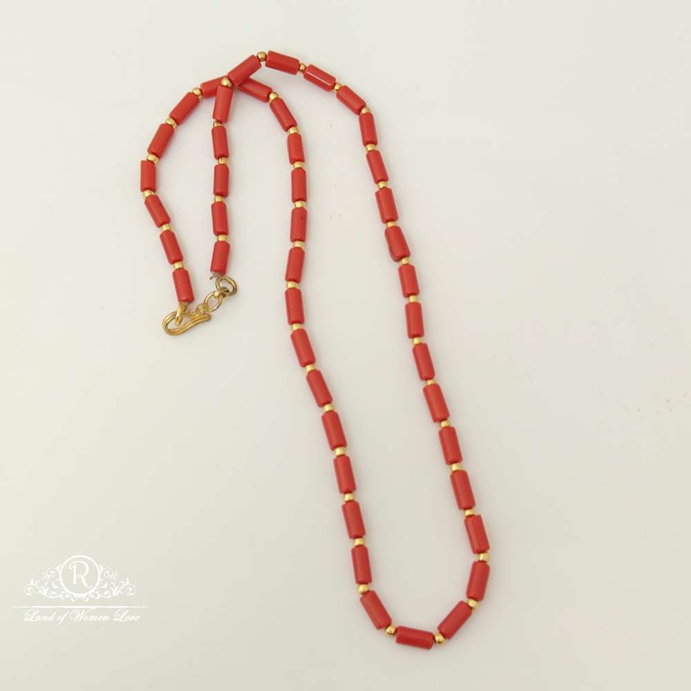 Silver Coral Beads Design Chain-RCH569