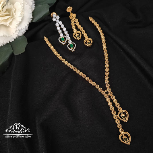 92.5 silver simple and Cute necklace with earrings set -RCM091244