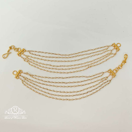 silver pearls design earchains-rch582 92.5 silver ramala jewelry / ramala collections