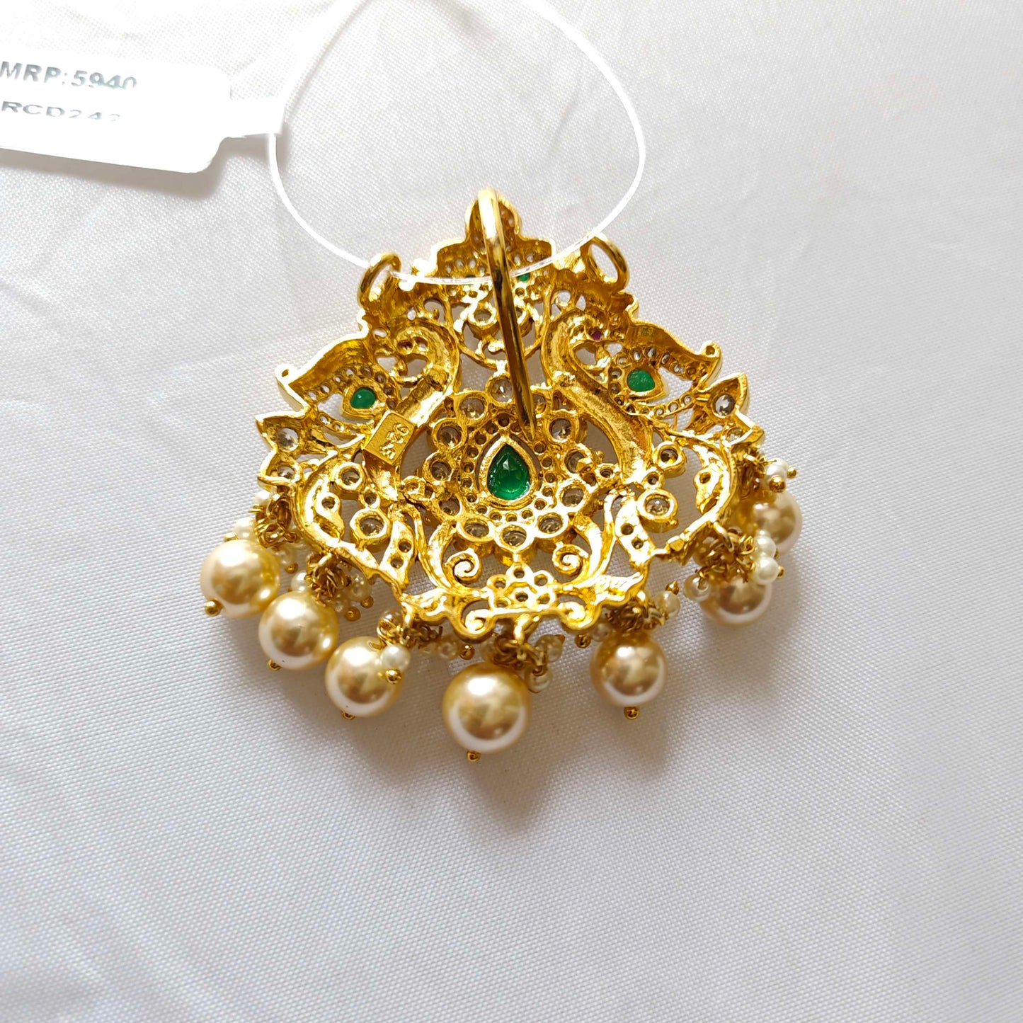 Silver peacock design locket - RCD242