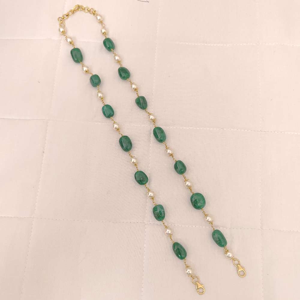 chain silver pearls beads chain-rch189 92.5 silver ramala jewelry / ramala collections