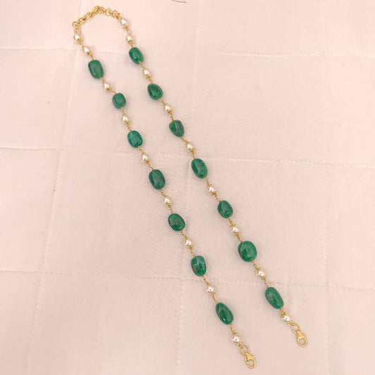 chain silver pearls beads chain-rch189 92.5 silver ramala jewelry / ramala collections