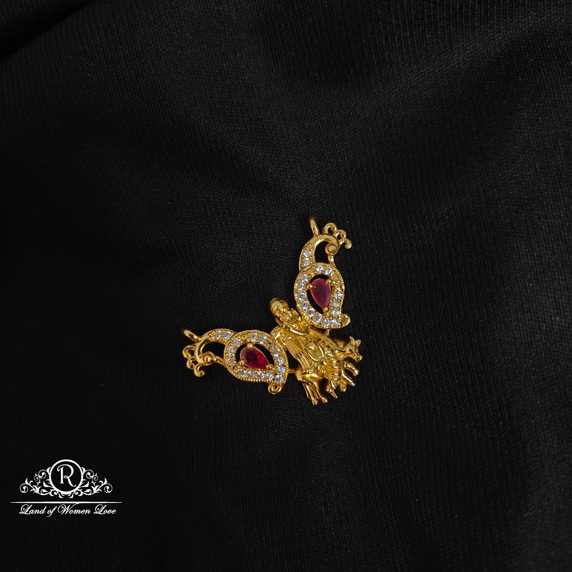 silver peacock locket ruby 92.5 silver ramala jewelry / ramala collections