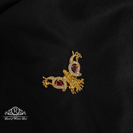 silver peacock locket ruby 92.5 silver ramala jewelry / ramala collections