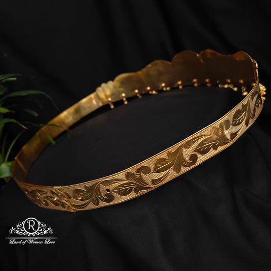 Silver Hip belt with 22k gold coating - RCA047