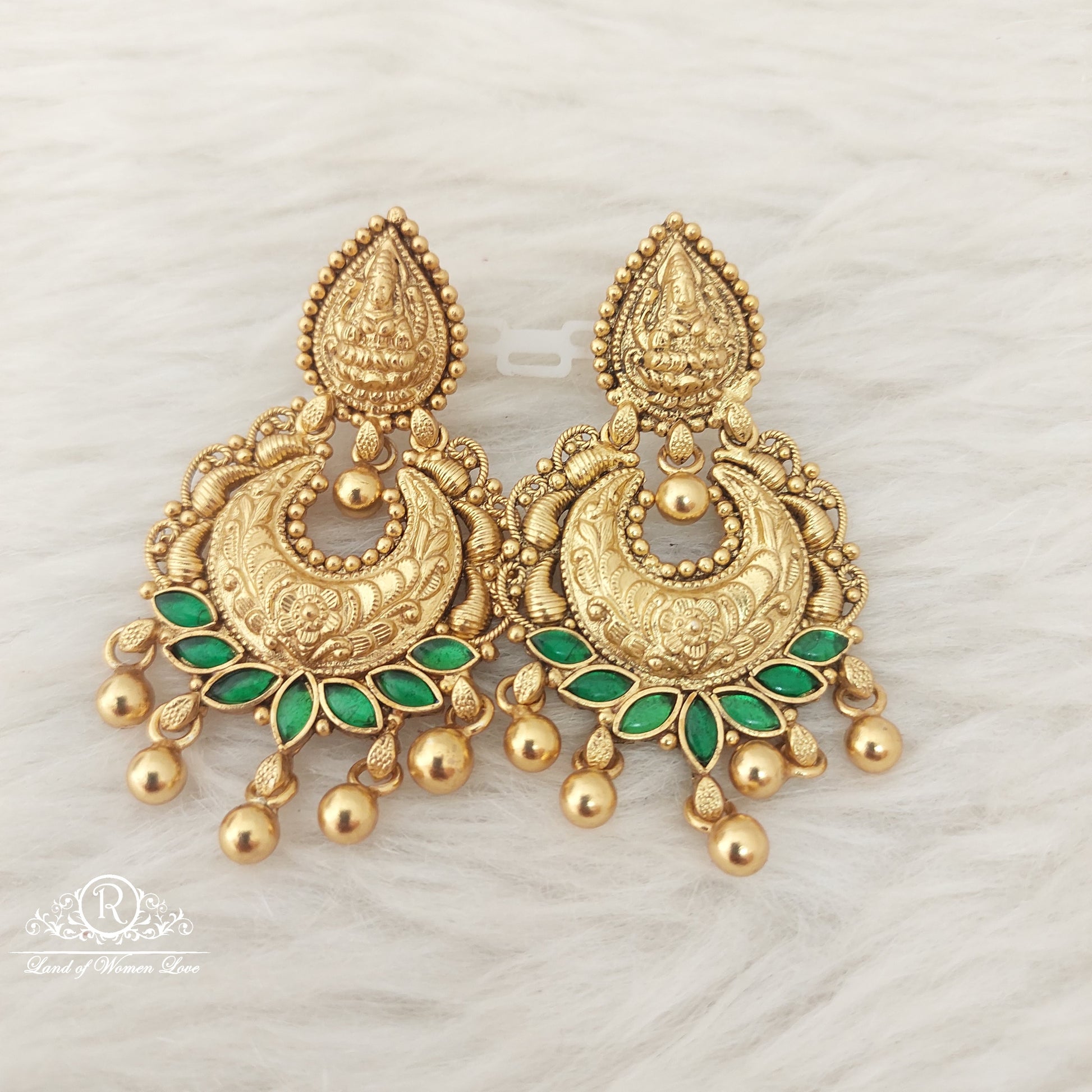 stud silver chandabali earrings-c032 92.5 silver ramala jewelry / ramala collections
