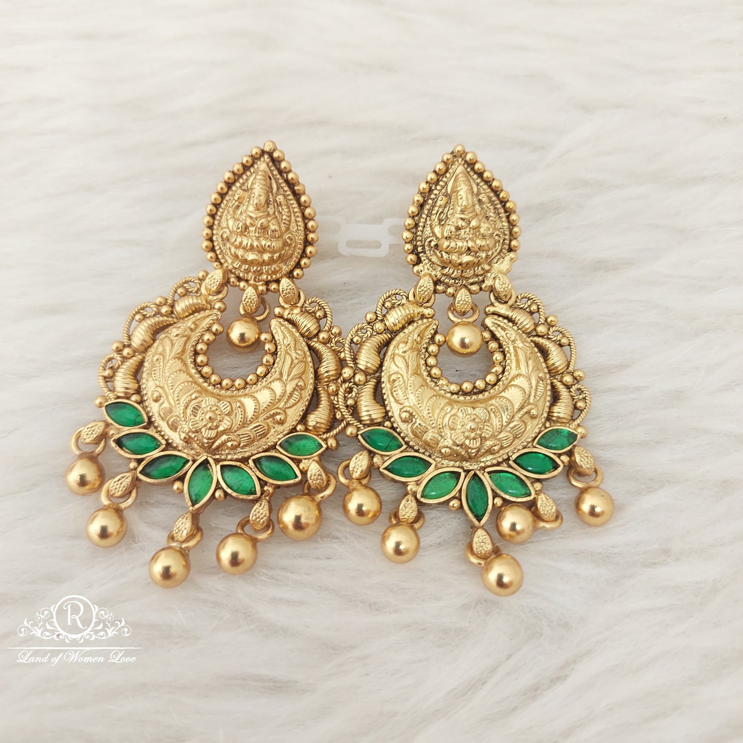 stud silver chandabali earrings-c032 92.5 silver ramala jewelry / ramala collections