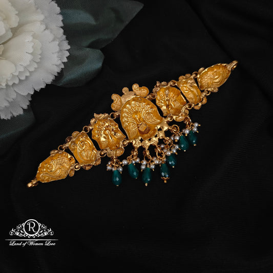 92.5 silver simple and Cute Chocker with peacock design-RCNS061