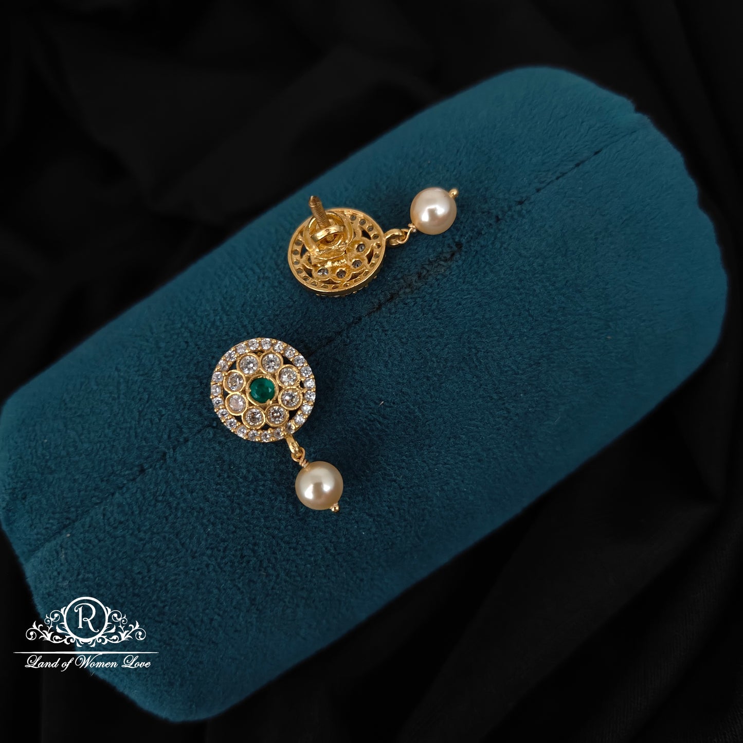 92.5 silver simple and Cute earrings with hangings -RCM374