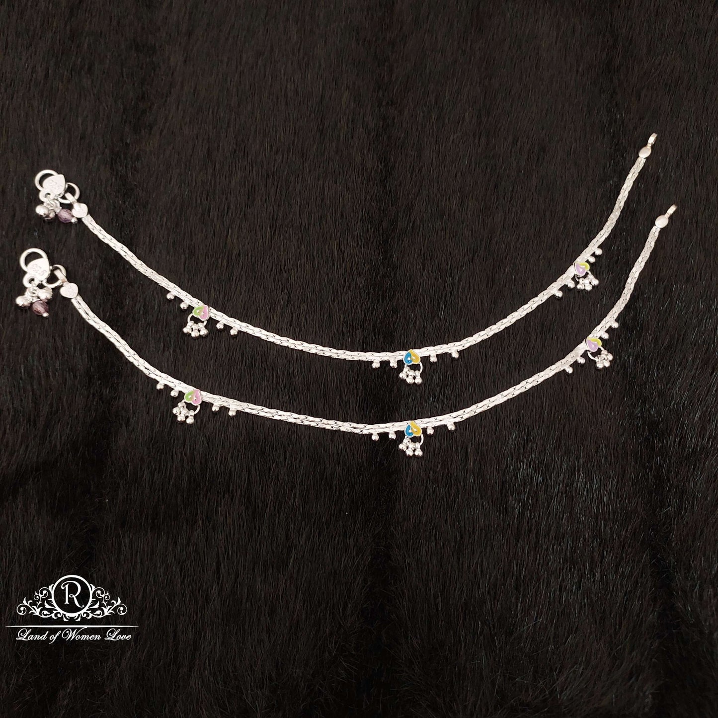 silver anklets-ss26 92.5 silver ramala jewelry / ramala collections