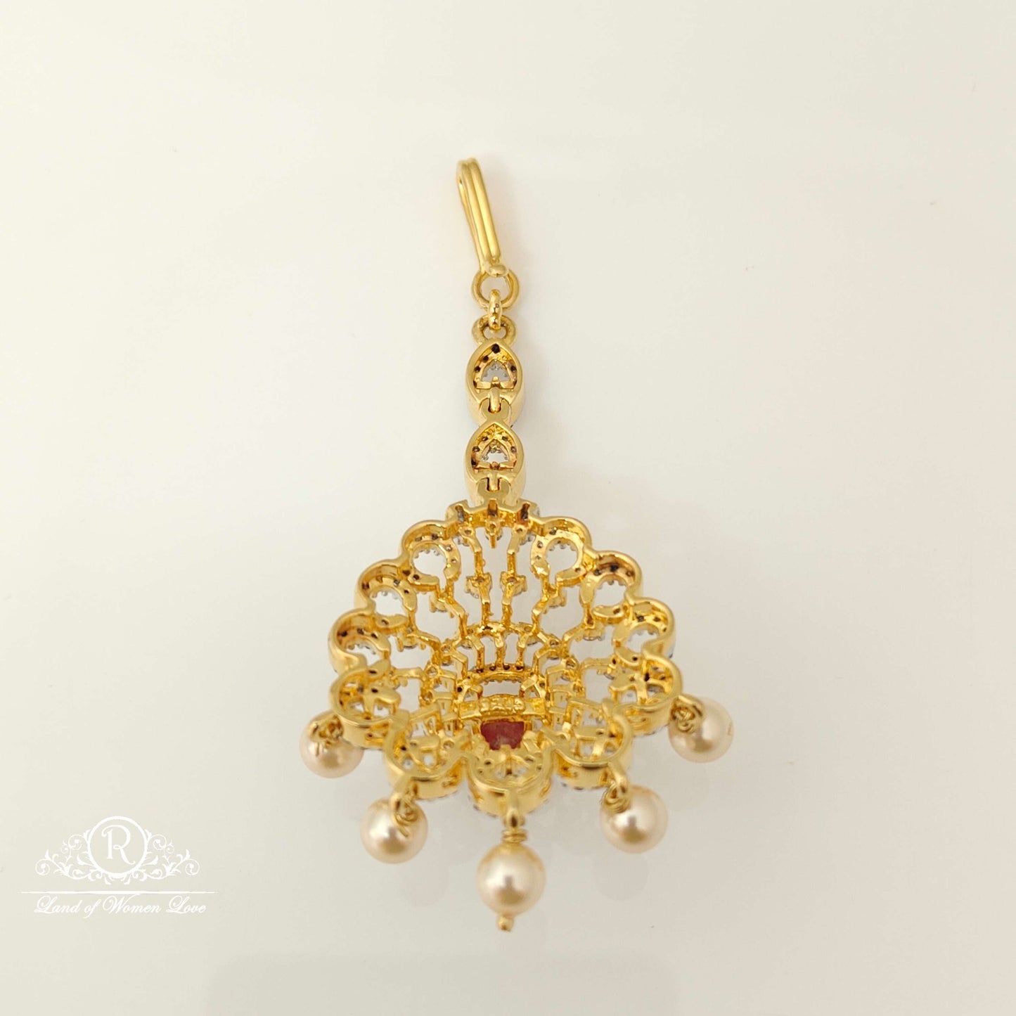 Silver Diamond Replica Design CZ-Stones Tikkas-RCCP29