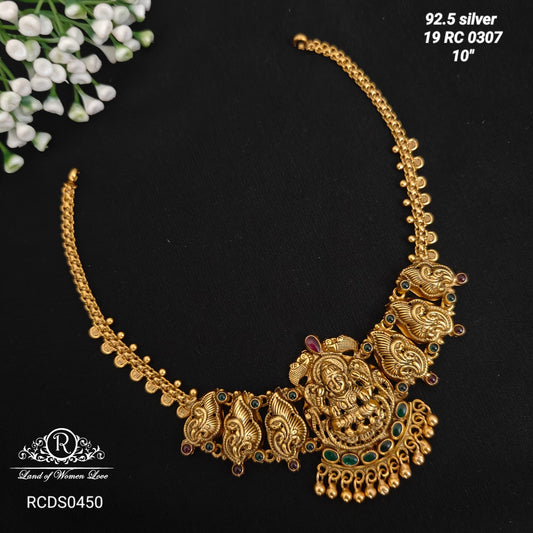 necklace silver lakshmi devi design necklace 92.5 silver ramala jewelry / ramala collections