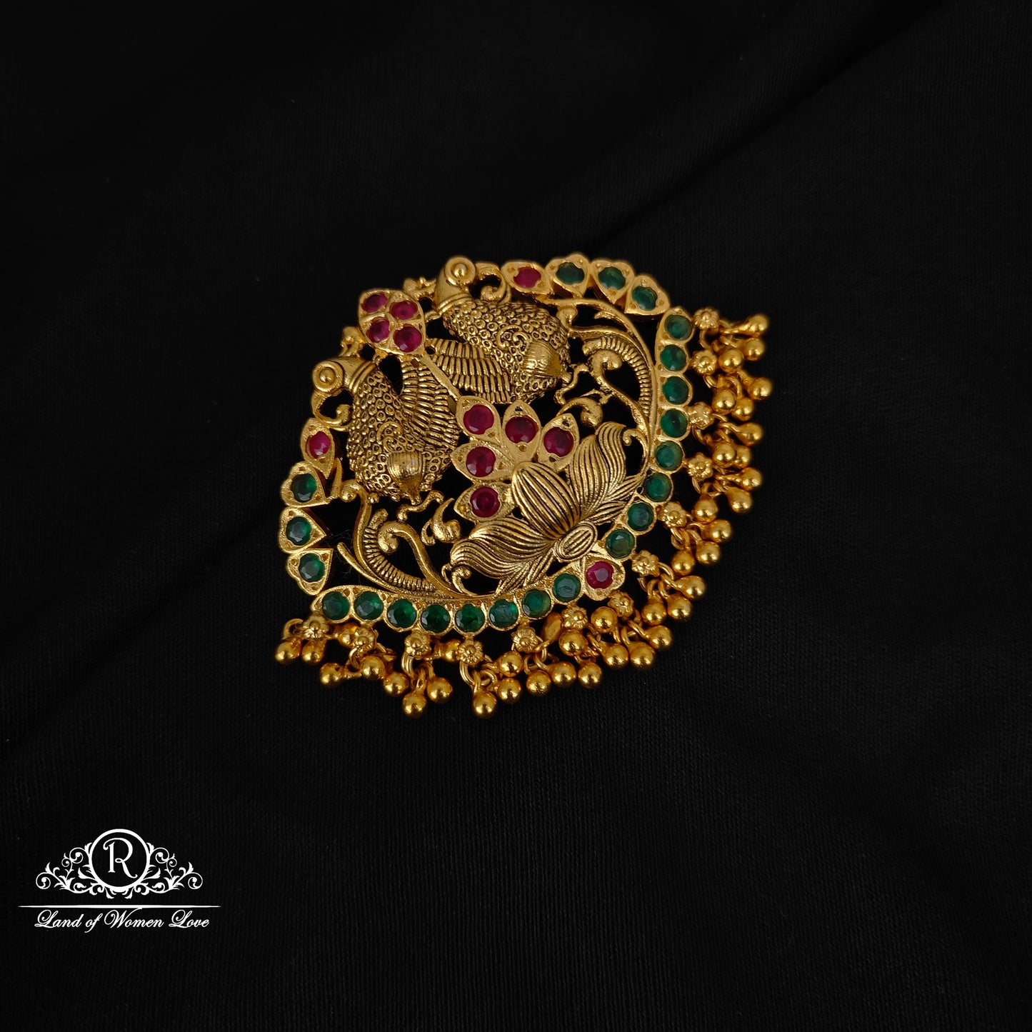 pendant 92.5 silver peacock design pendant-rccp422 cz 92.5 silver ramala jewelry / ramala collections