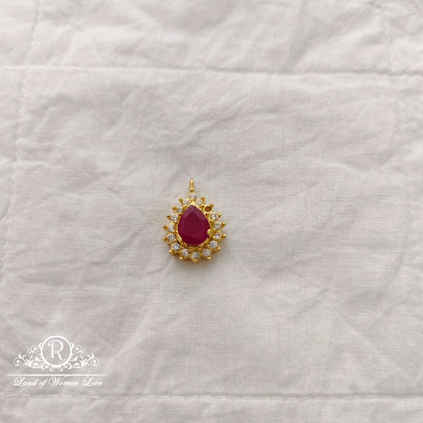 Silver stone pendent -RCJR