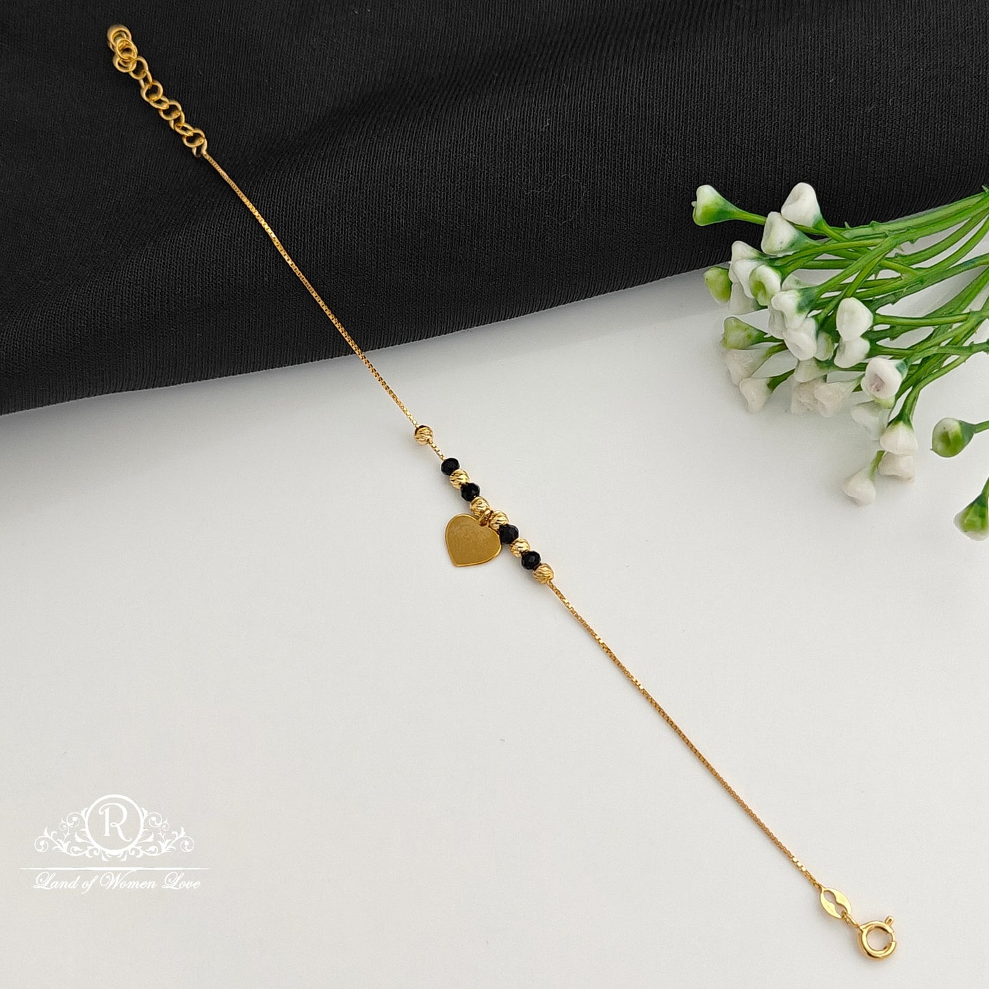 Silver gold plated mangalsutra bracelets-RCRB23-2