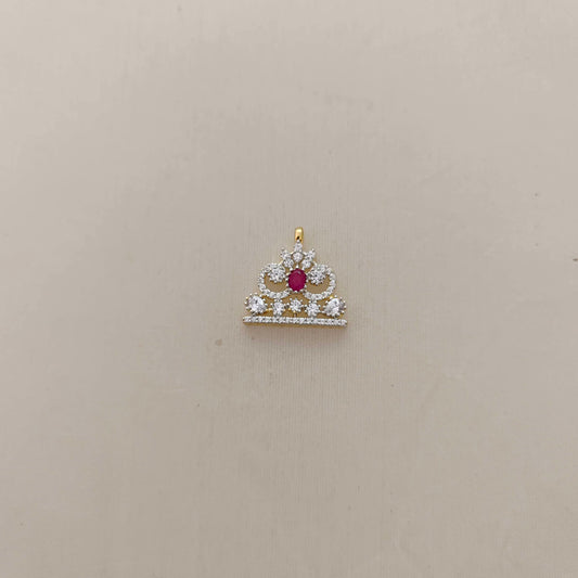 silver cz-stone side locket -rcd310 cz 92.5 silver ramala jewelry / ramala collections