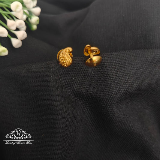 92.5 silver simple and Cute earrings with mango design-RCJR952