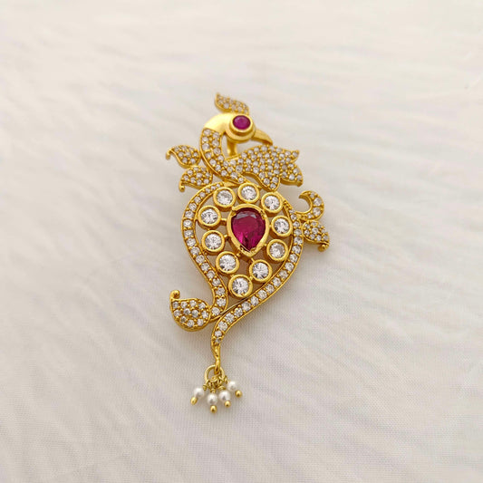 pendant silver base peacock design pendant -rcc118 ruby 92.5 silver ramala jewelry / ramala collections