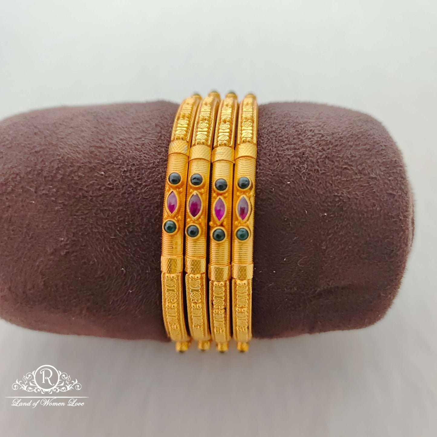 Silver  gold repilca stone bangle-RCV235