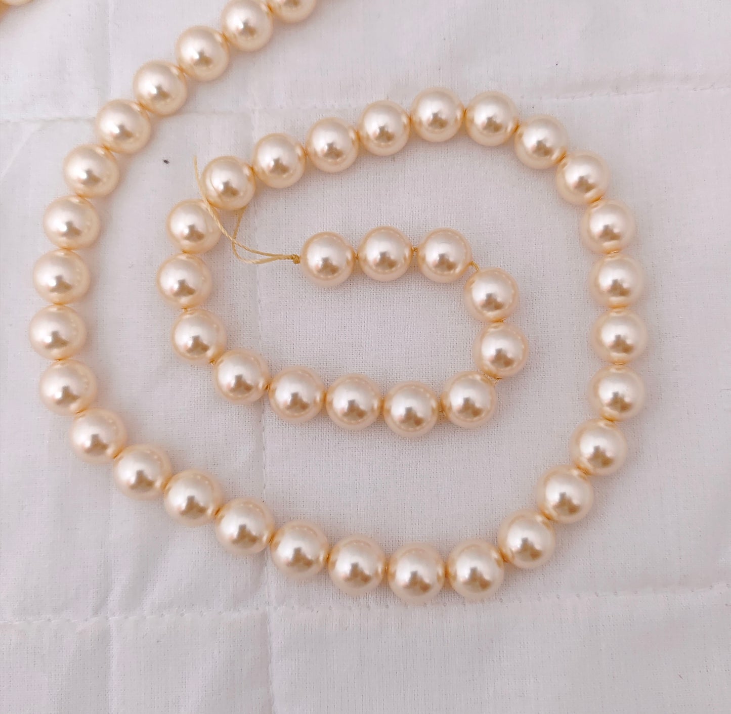 swarovski pearls 9mm light gold colour -RCMJ101