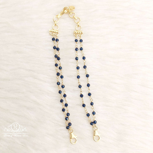 chain silver blue diamonds back chain-h058 92.5 silver ramala jewelry / ramala collections