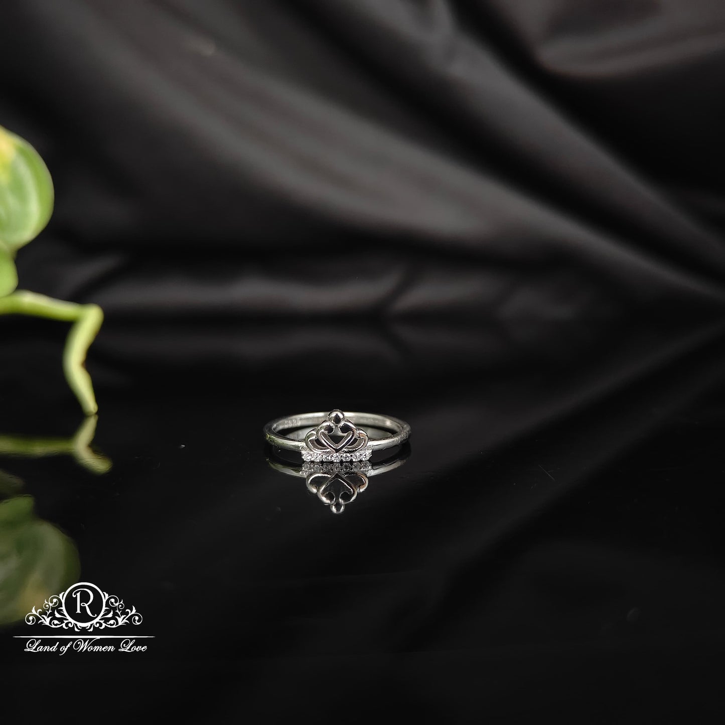 ring silver rodhium polish finger ring-rcra60 92.5 silver ramala jewelry / ramala collections