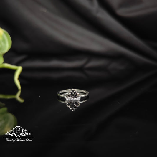 ring silver rodhium polish finger ring-rcra60 92.5 silver ramala jewelry / ramala collections