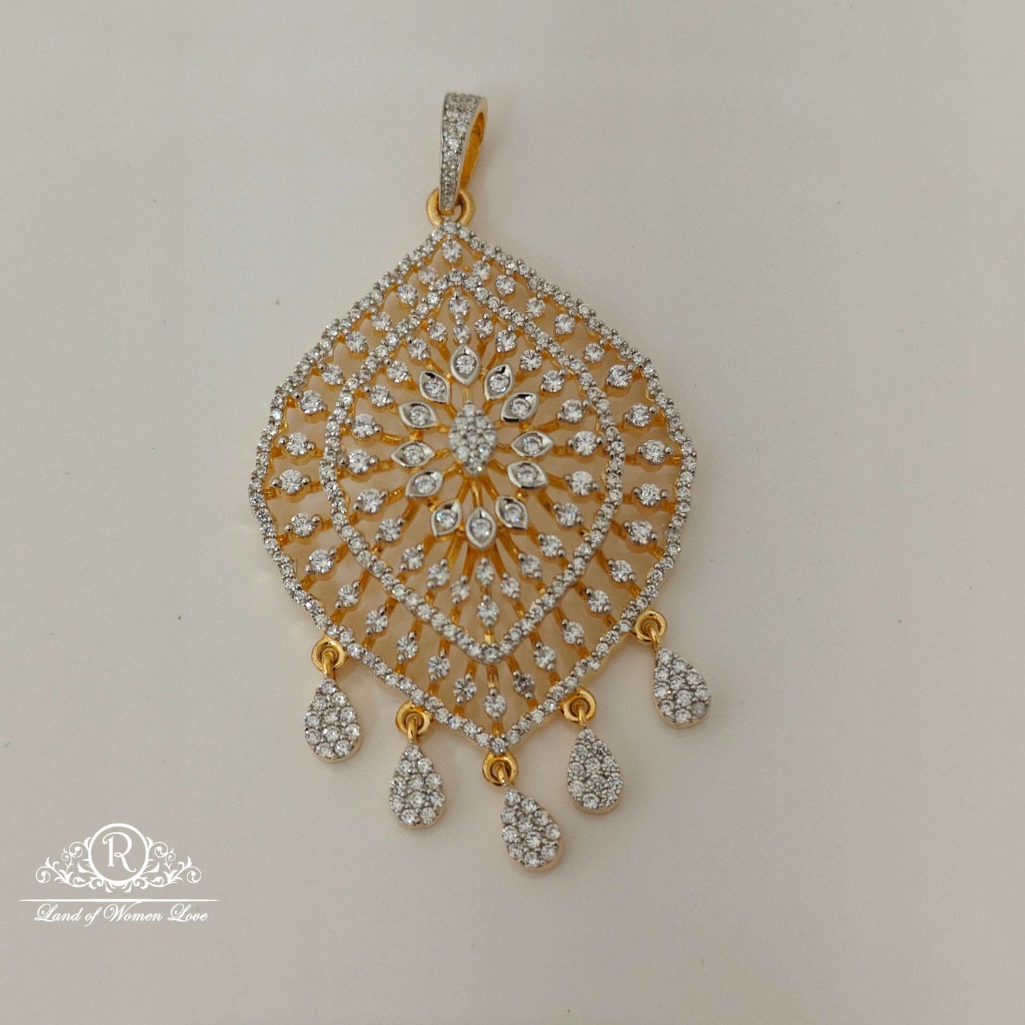 Silver Diamond Replica Design Locket-RCZ36