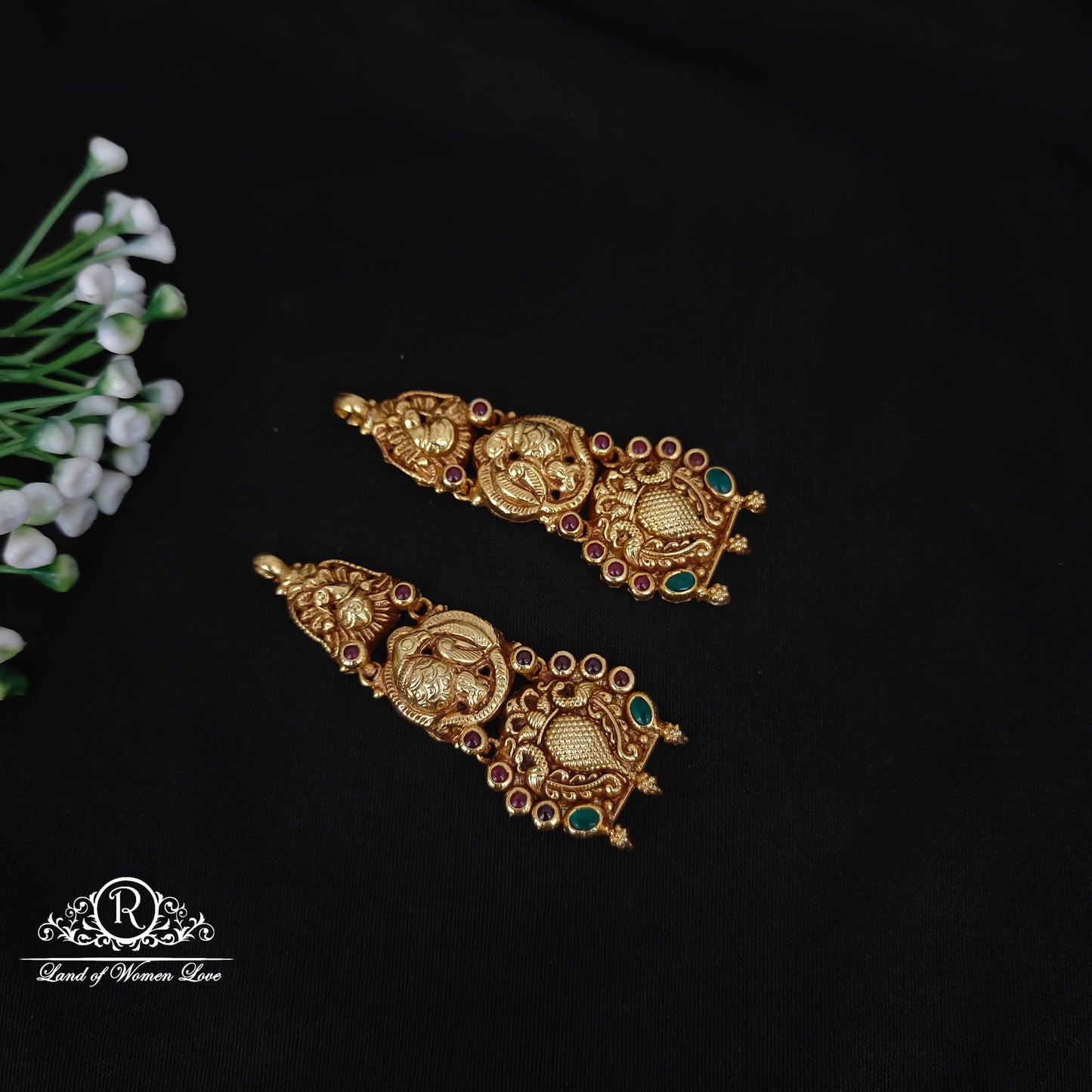 92.5 silver simple and cute side locket - rcjr971 92.5 silver ramala jewelry / ramala collections