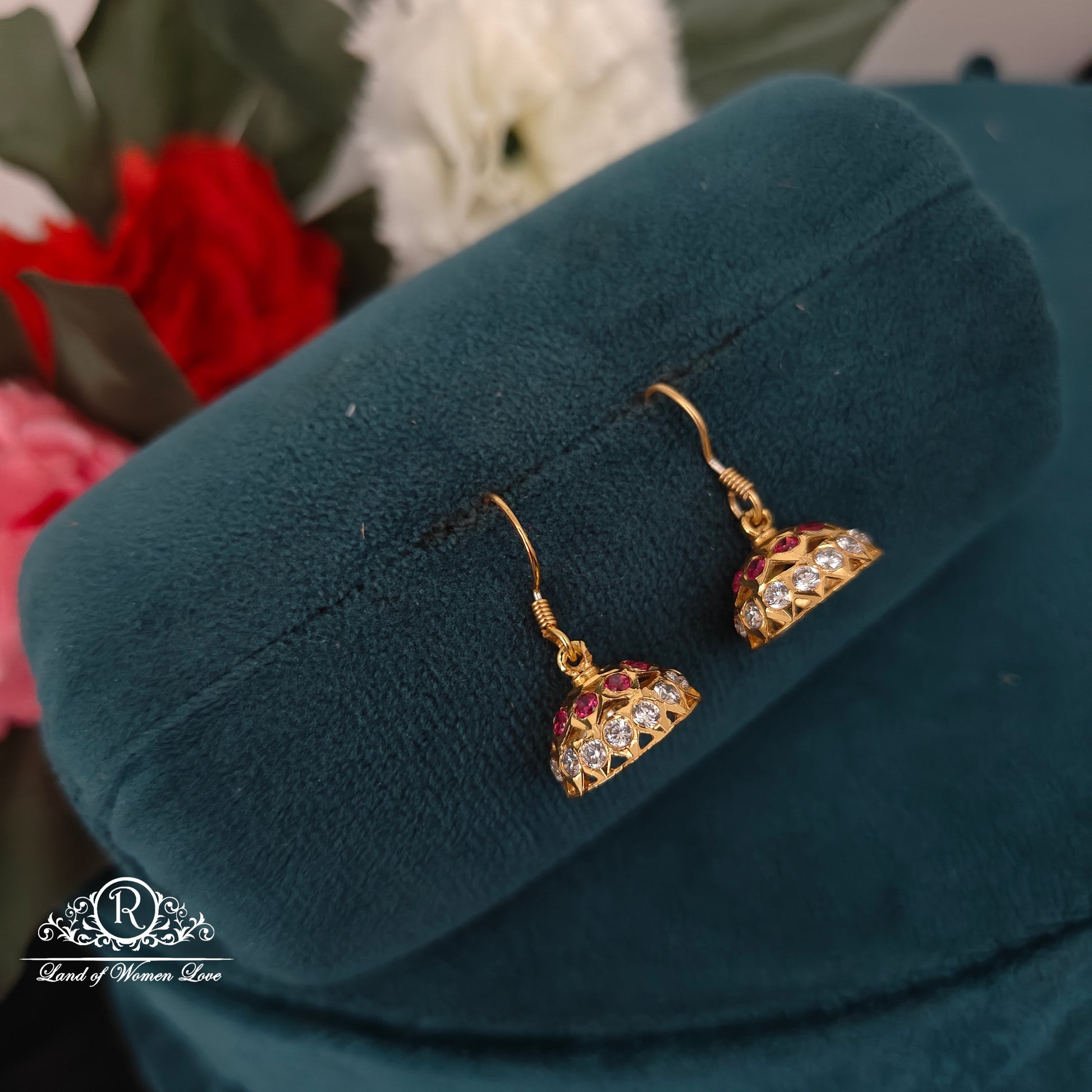 earrings 92.5 silver simple and cute hangings -rchk0169 92.5 silver ramala jewelry / ramala collections