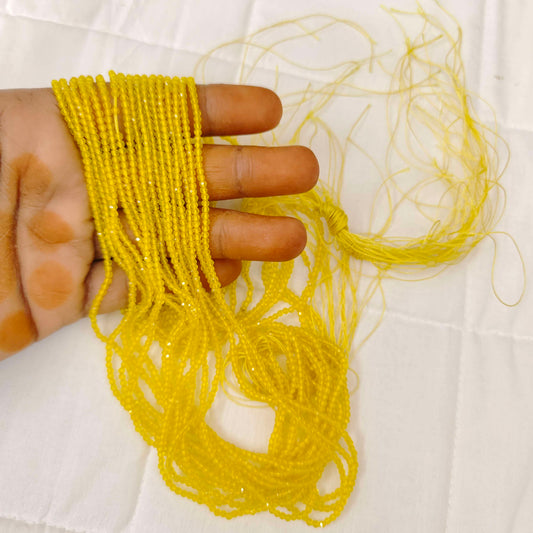 Crystal Yellow Colour 2mm Beads-RCMB28