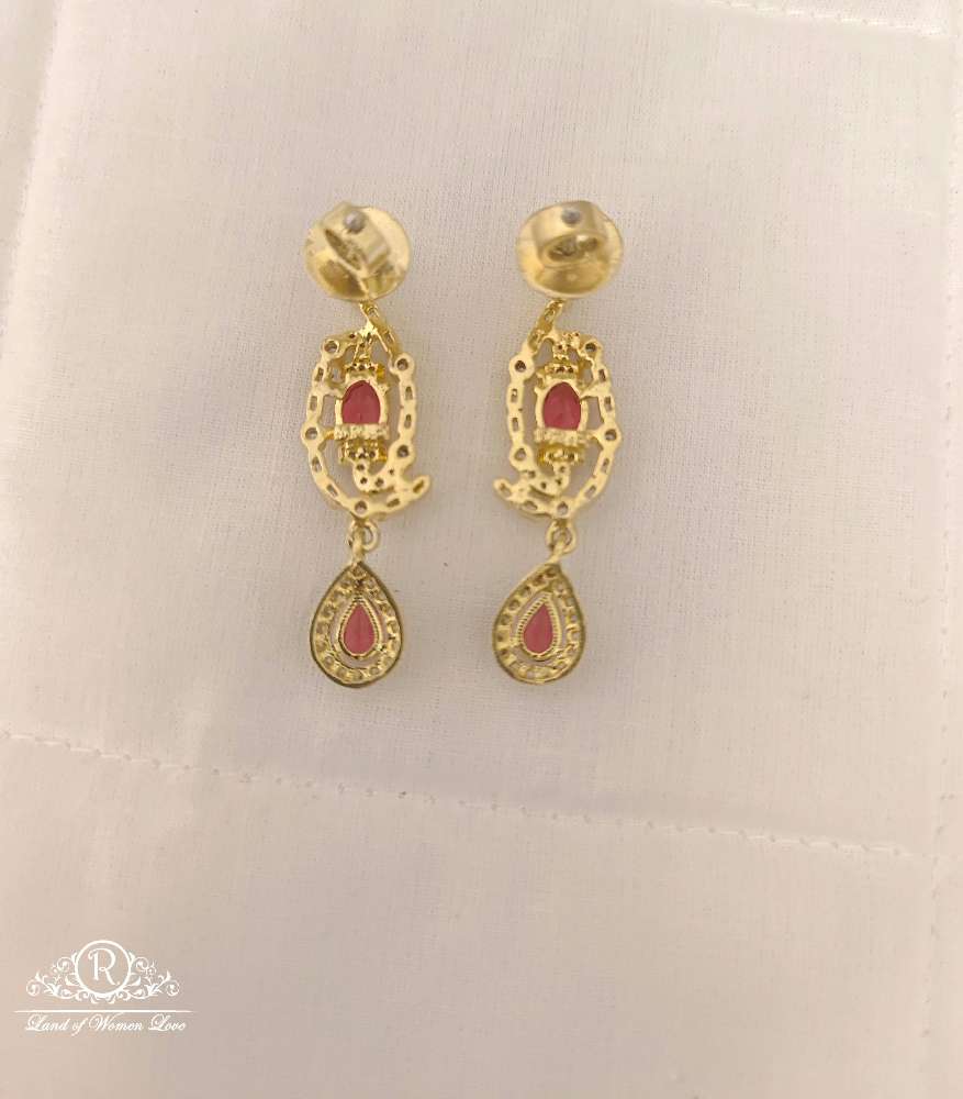 Silver CZ- Stones Earrings-JR206