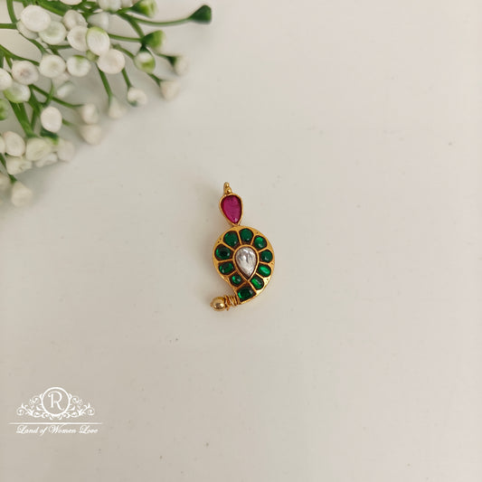 pendant 92.5 silver simple and cute kundhan pendant-rcp161 92.5 silver ramala jewelry / ramala collections