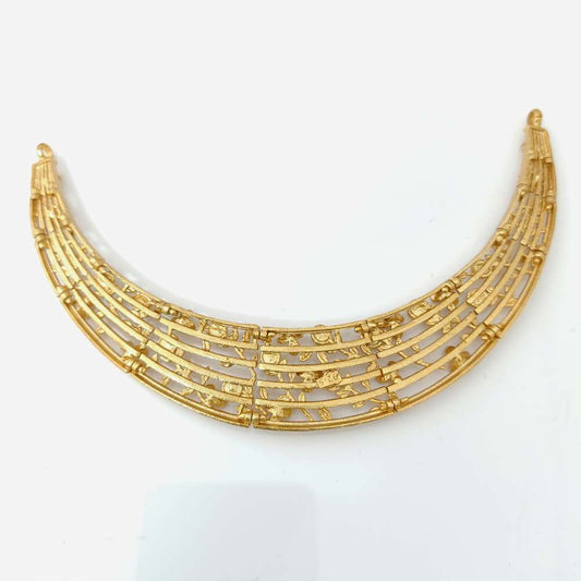 Silver base gold polish leaf Design Necklace-RCT198