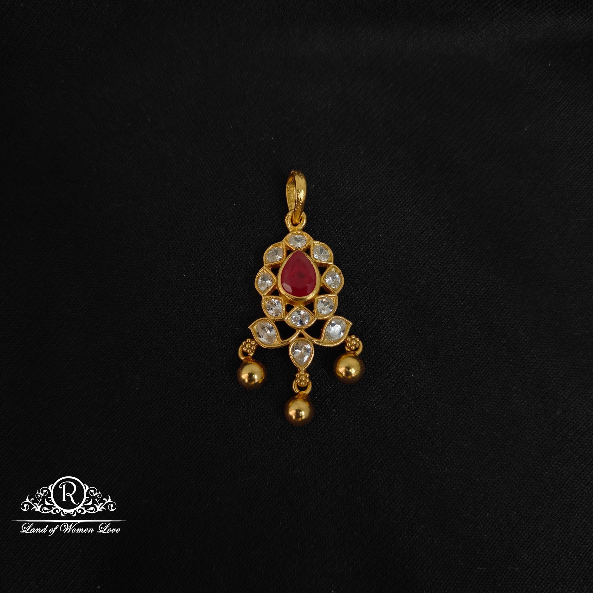 pendant silver white stone pendant -rccp304 ruby 92.5 silver ramala jewelry / ramala collections