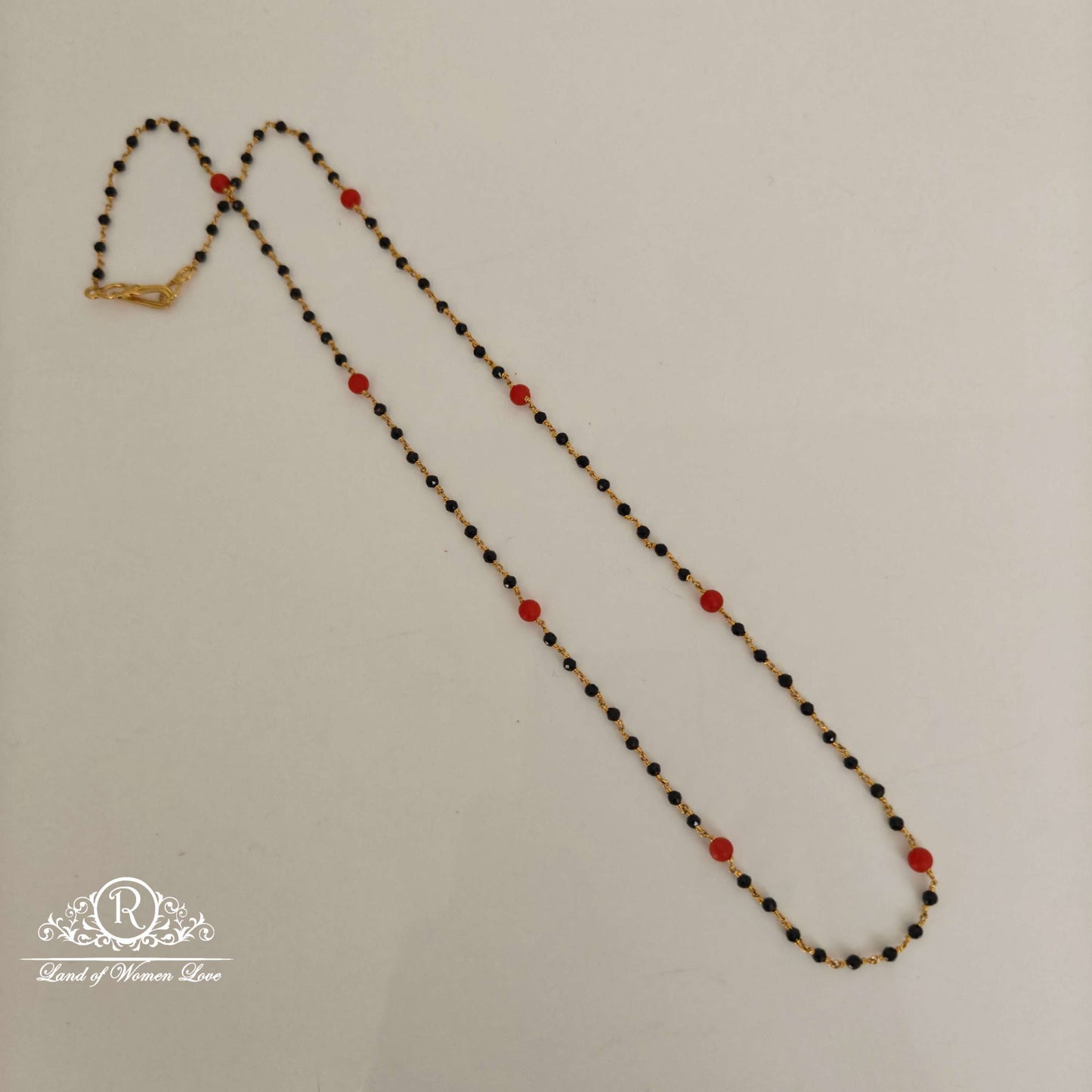 corals and crystals black beads-rchk0116 92.5 silver ramala jewelry / ramala collections