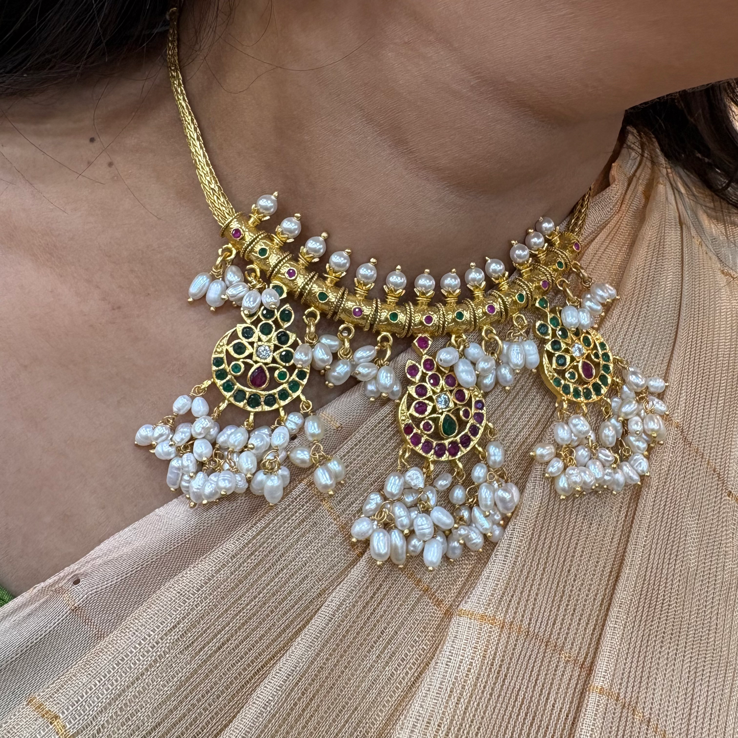 earrings gutta pusalu cz- silver necklace-rc85-70cp04 cz 92.5 silver ramala jewelry / ramala collections