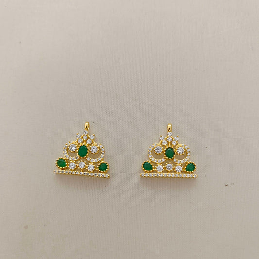 Silver CZ-stone side locket - RCD306