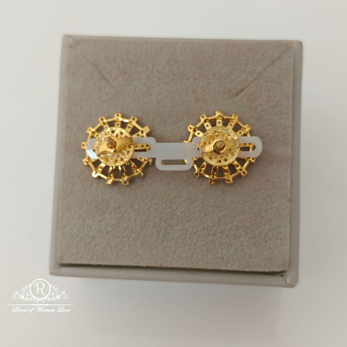 Silver Diamond Replica Design CZ-Stones Earrings-RCCP67