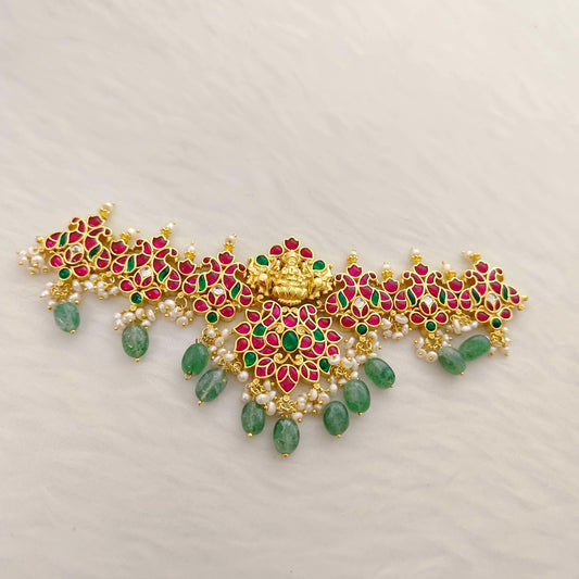 Silver base kundan chocker -RCH368