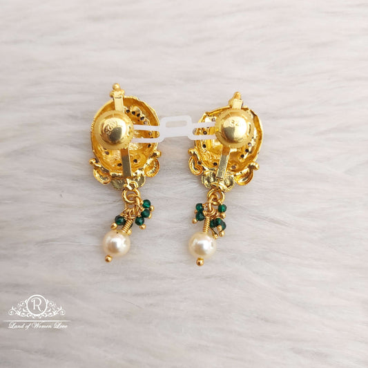 Silver Peacock Earrings-S731