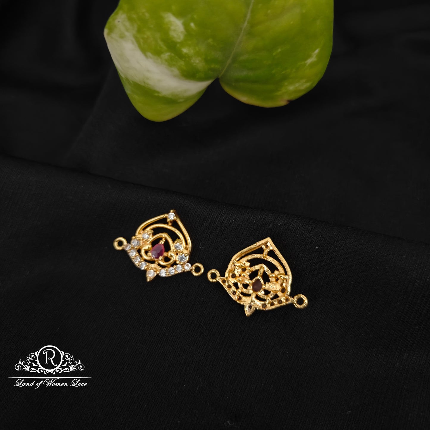 Silver White Stones Basikam Designs-H118