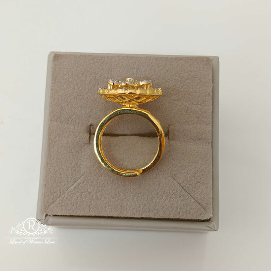 Silver Diamond Replica Design CZ-Stones Finger Ring-RCCP104